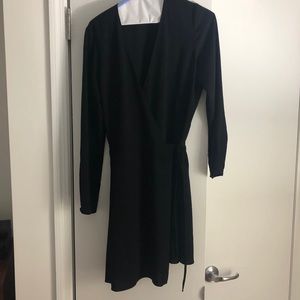 Aritzia - Wilfred black wrap dress